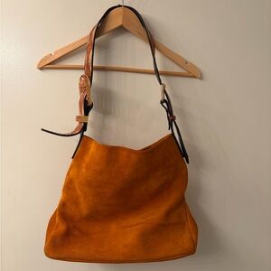 Chic Brown Suede Shoulder Bag